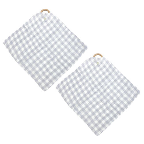 2PK Annabel Trends Muslin Security Blanket 32x32cm - Blue