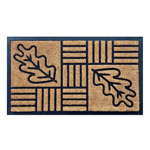 Solemate Embossed Leaf Design 40x70cm Outdoor Doormat