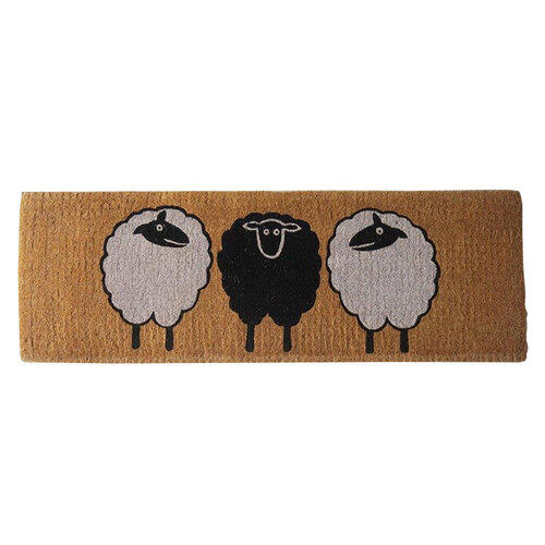 Solemate 3 Sheep Mat 39x119cm Black White