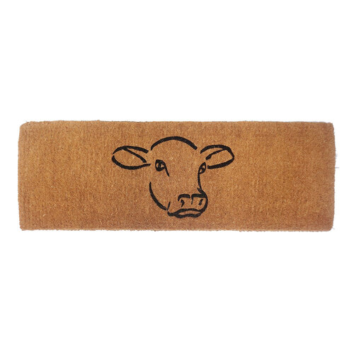 Solemate Premium Cow Face Mat 39x119cm Black