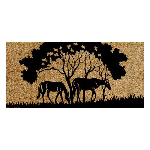 Solemate Latex Horses Tree 45x75 Outdoor Doormat