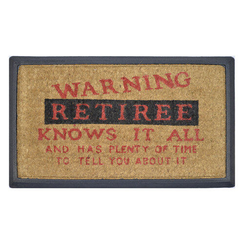 Solemate Retiree Knows 40x70cm Themed Doormat