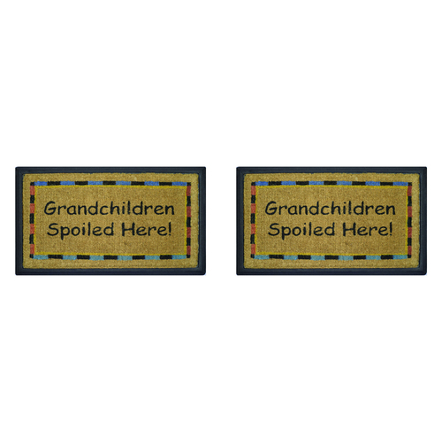 2PK Solemate Rubber-Coir Spoiled Grandchildren 40x70 Outdoor Doormat 