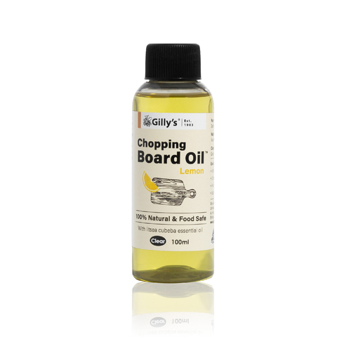 Gilly's Natural Chopping Board Oil Food Safe 100ml Lemon