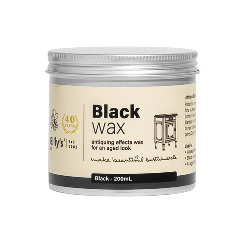 Gilly's Black Wood/Furniture Antiquing Effects Wax 200ml