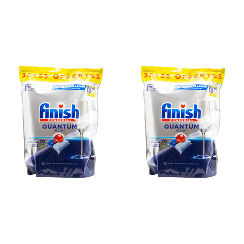 2x 70pc Finish Quantum All-in-One Dishwashing Tablets