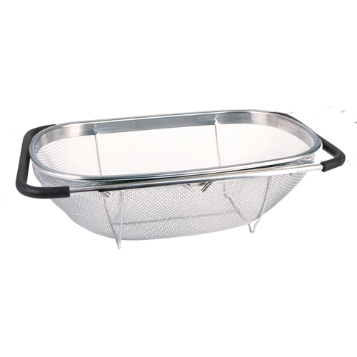 Appetito Stainless Steel 34x11cm Sink Top Strainer Expandable Large