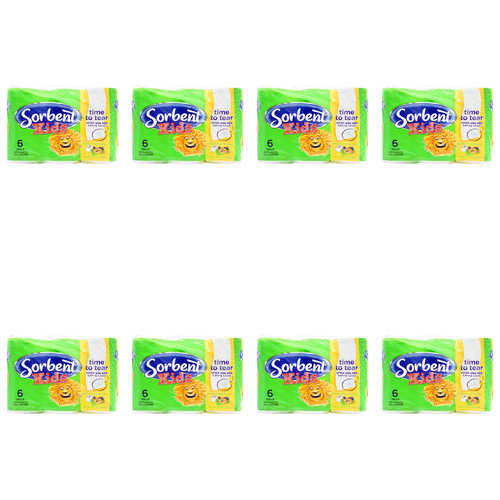 48pc Sorbent Kids Toilet Paper Soft Rolls 180-Sheets