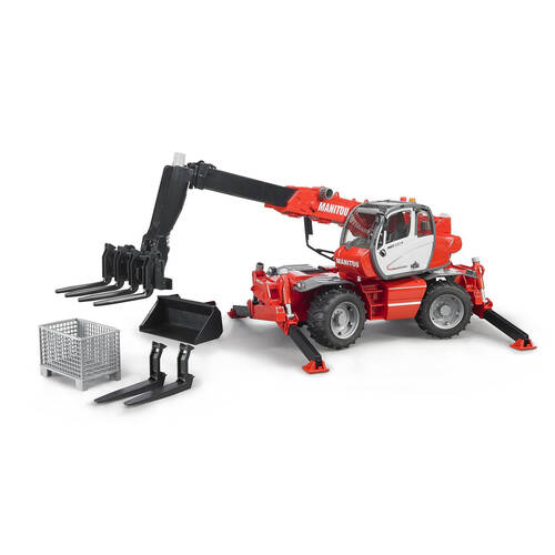 Bruder ABS Manitou Telescopic Forklift MRT 2150 w/ Accessories 53cm Toy 4y+