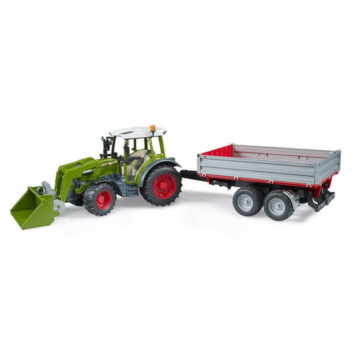 Bruder Fendt Vario 211 Tractor w/ Front Loader/Tipping Trailer 55cm Toy 3y+