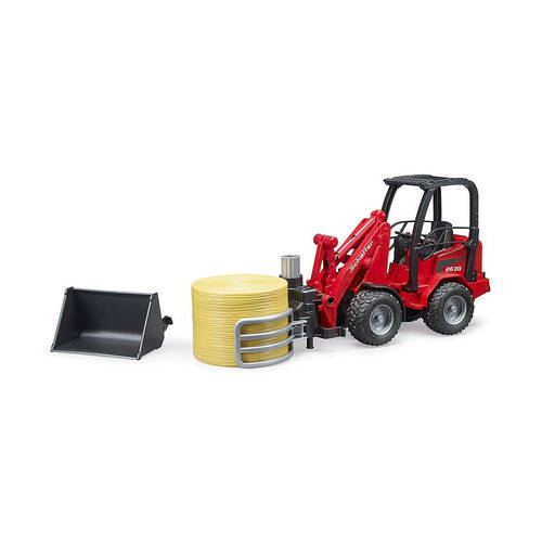 Bruder ABS Schaffer Compact Loader 2630 w/ Bale Gripper 1:16 Kids Toy 4y+