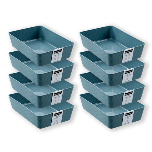 8x Boxsweden Flexible 26cm Organiser Tray Rectangle Storage - Assorted