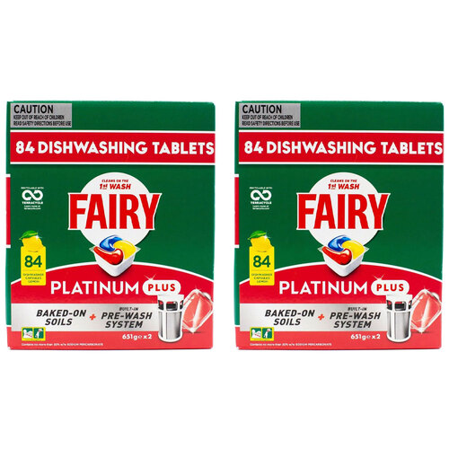 168pc Fairy Platinum Plus Home/Kitchen Dishwasher Tablets Lemon Scent