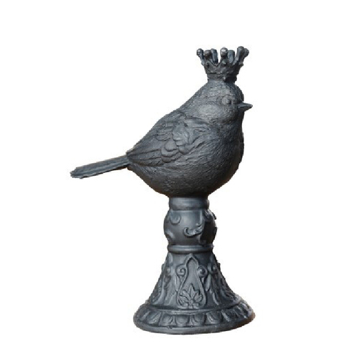 Royal Birds 17cm Cast Iron Black Ornament Decor - Assorted