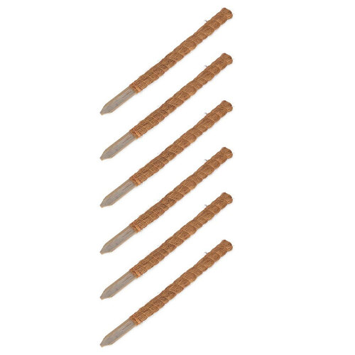 6x Coconut Fibre 60cm Growstick Bamboo Stake Outdoor Yard/Patio Garden Decor