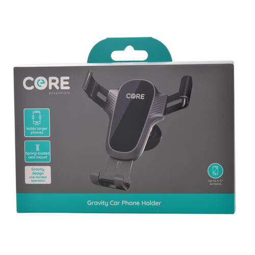 Core Gravity Car Vent Phone Holder Universal - Black