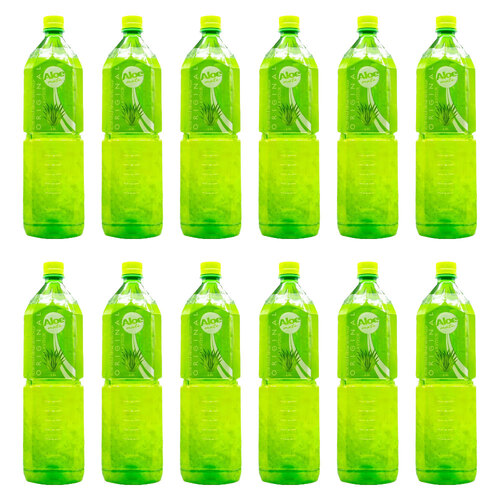 12PK Aloe Mate 1.5L Aloe Vera Juice Drink Bottle - Original