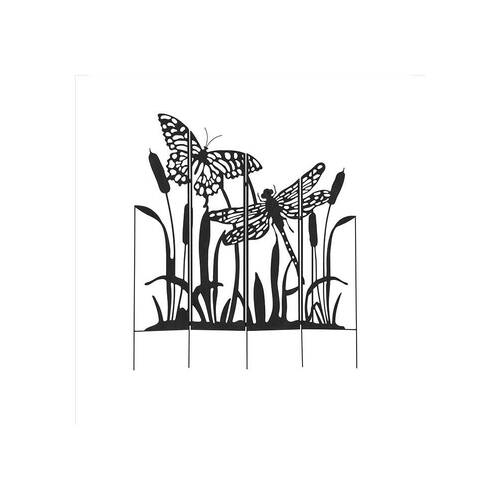 Steel Butterfly/Dragonfly Screen Home Decor 138x135cm - Black