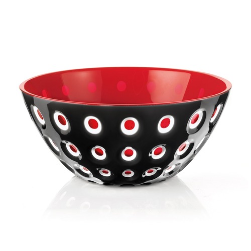 Guzzini Le Murrine 25cm Plastic Bowl Food Container - Black/Red