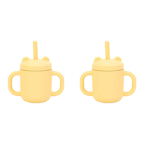 2PK Annabel Trends Mini Sippi Bear Cup w/ Handles Lemon 11.5cm