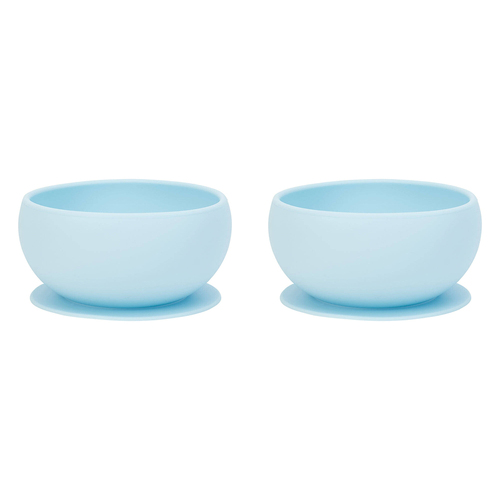 2PK Annabel Trends Silicone Suction Bowl 11.5cm - Iced Blue