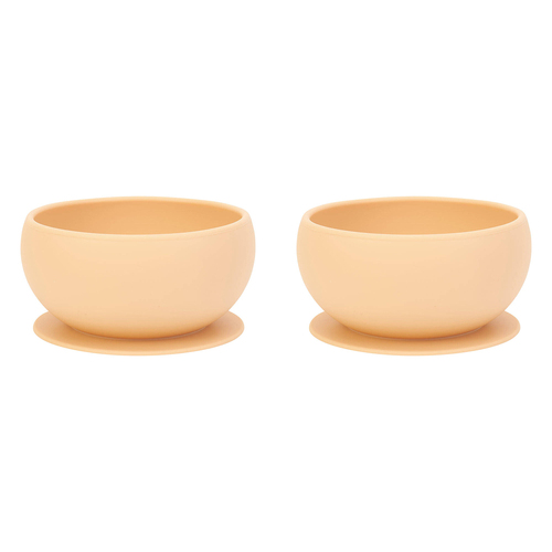 2PK Annabel Trends Silicone Suction Bowl 11.5cm - Caramel