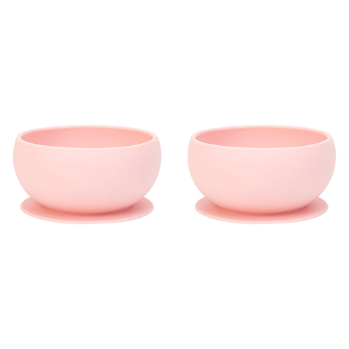 2PK Annabel Trends Silicone Suction Bowl 11.5cm - Blush Pink