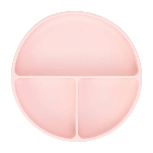 Annabel Trends Silicone Suction Divided Plate 18cm - Blush Pink