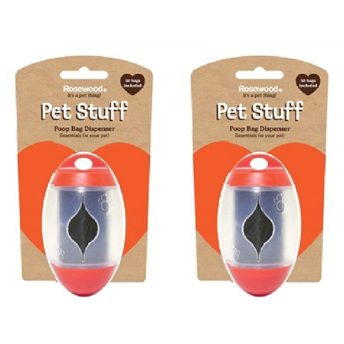 2PK Rosweood Dog/Cat Pet Puppy Poop Waste Bag Container Storage Dispenser Assorted