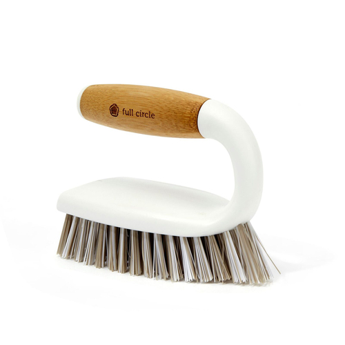 Full Circle All Purpose 13cm Plastic Cleaning Scrub Brush - White