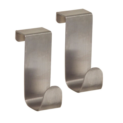 2PK iDesign Forma 7.5cm Over-The-Cabinet Storage Hook - Silver