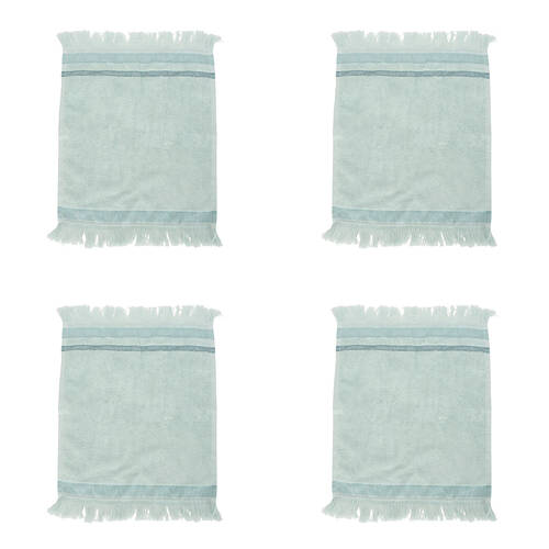 4PK Annabel Trends Coast Turkish Fibre Cotton Face Washer 30x35cm - Mint