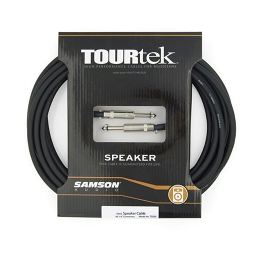 TourTek 0.35m Male Cable Connector For Speaker Audio System Black