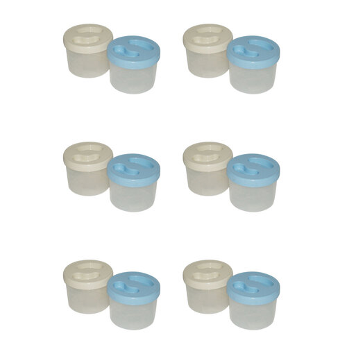 6PK Homeleisure Screwtop 0.5L Plastic Container Assorted 