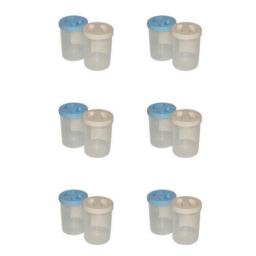 6PK Homeleisure Screwtop 1.0L Plastic Container Assorted 