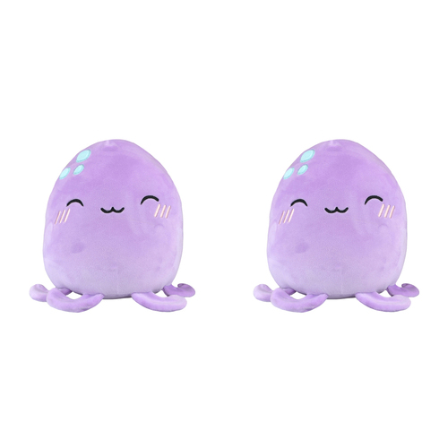 2PK Squidglys Octopus Plush Kids/Children Toy 24cm - Purple