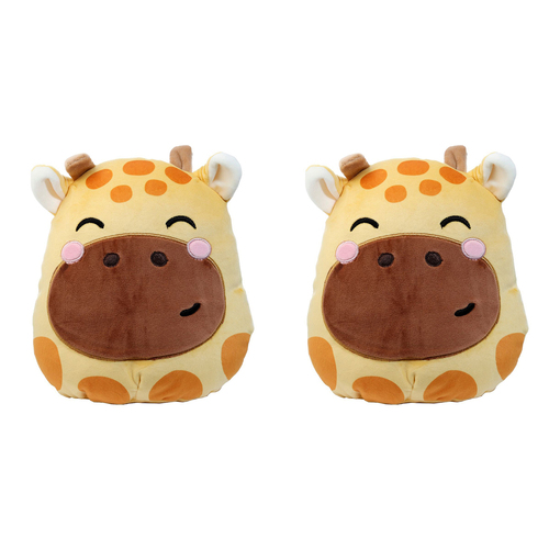 2PK Squidglys 24cm Giraffe Animal Plush Kids/Children Pillow 3y+