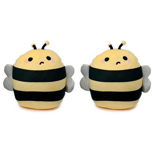 2PK Squidglys 24cm Bee Animal Plush Kids/Children Pillow 3y+