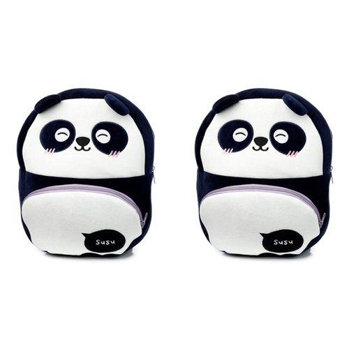 2PK Adoramals 30cm Panda Kids/Children School Backpack