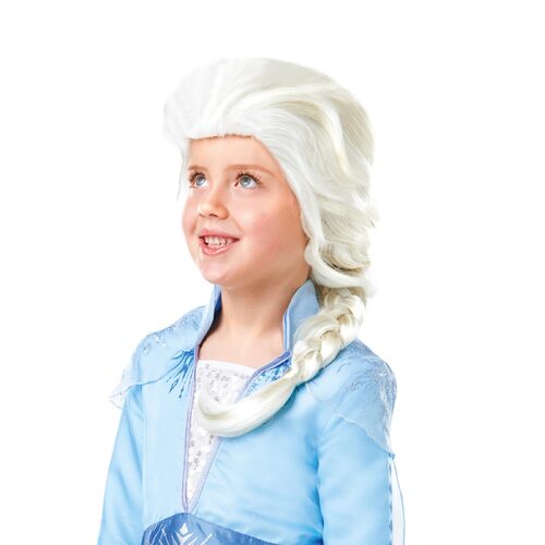 Disney Frozen 2 Elsa Wig Kids/Children White Blonde Braided Hair