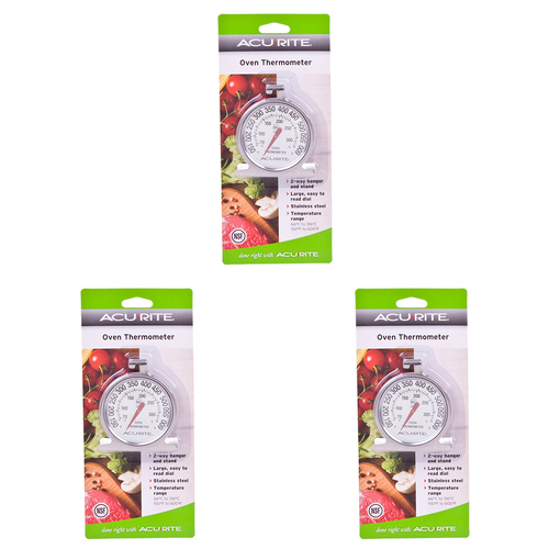 3PK Acurite Dial Style Oven Thermometer Celsius Home Kitchen Cooking