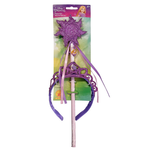 Disney Rapunzel Accessory Bundle - Wand & Tiara Set