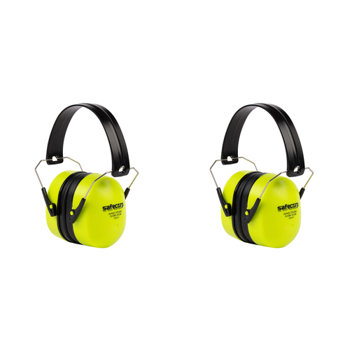 2PK Safecorp Folding Noise-Cancelling/Blocking Earmuffs - Yellow