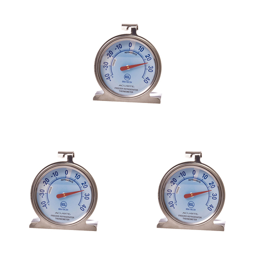 3PK Acurite Refrigerator/Freezer Dial Thermometer Celsius Home Kitchen Cooking