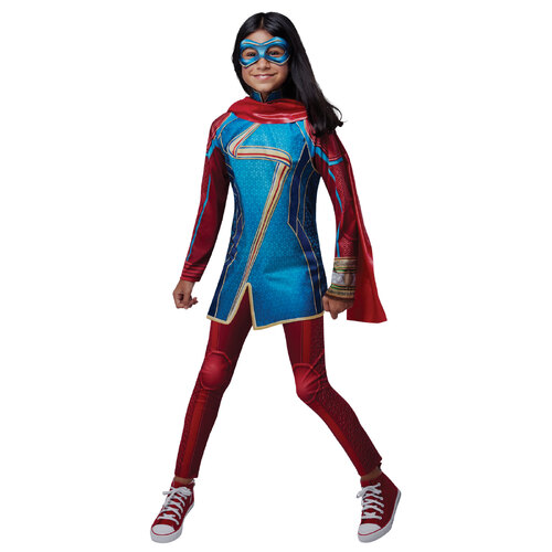 Marvel Ms Marvel Classic Girls Dress Up Costume - Size 7-8 YRS