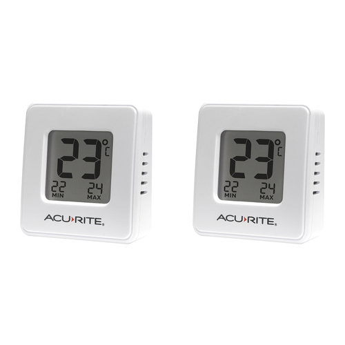 2PK Acurite Compact Indoor Digital Thermometer Home Kitchen Cooking