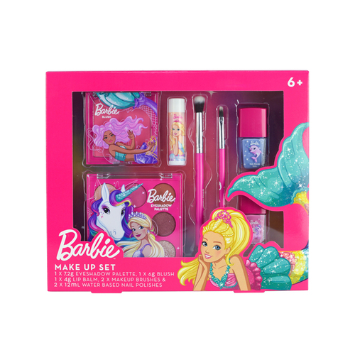 Barbie Fantasy Range Eyeshadow Palette/Lip Balm Kids Make Up Set 6y+