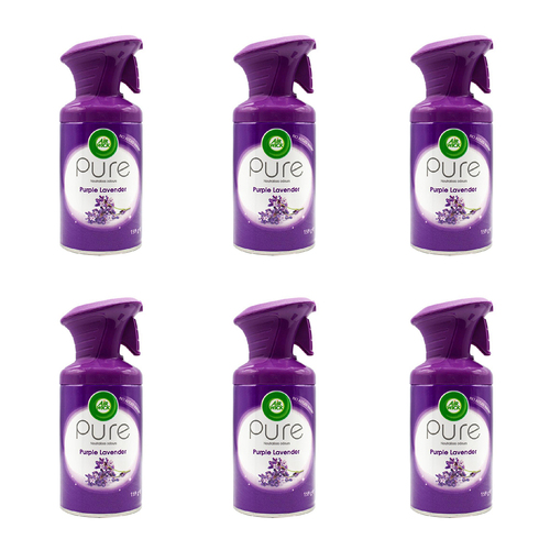 6PK Airwick Home Pure Purple Lavender Air Freshner Spray 159G