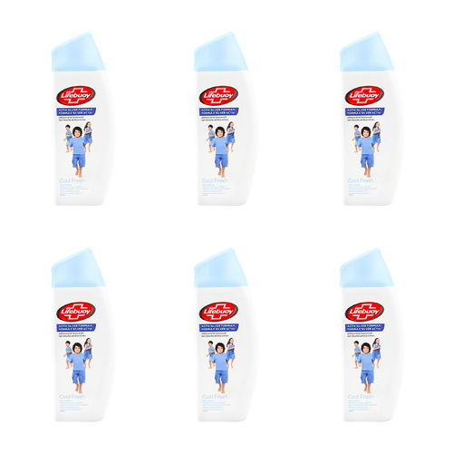 6PK Lifebuoy 300ml Antibacterial Body Wash Bath Soap Cool Fresh