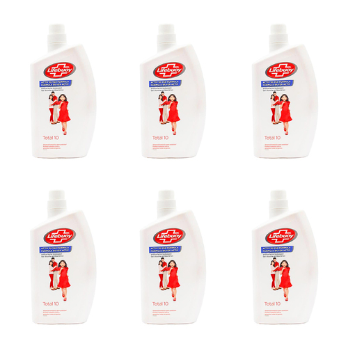 6PK Lifebuoy 1L Antibacterial Body Wash Bath Soap Total 10